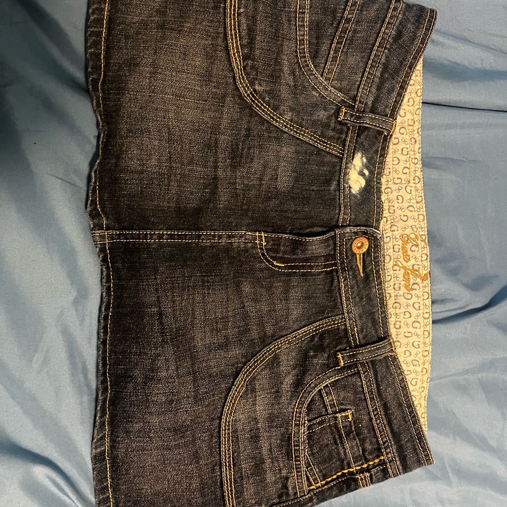Guess Women's Dark Blue Denim skirt